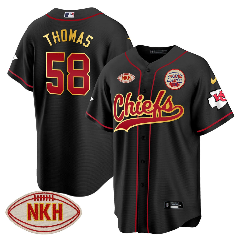 KC NKH Patch Baseball Jersey - All Stitched