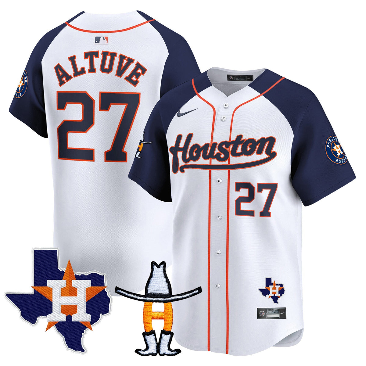 HAS Houston Rodeo Patch Vapor Premier Limited Jersey - All Stitched