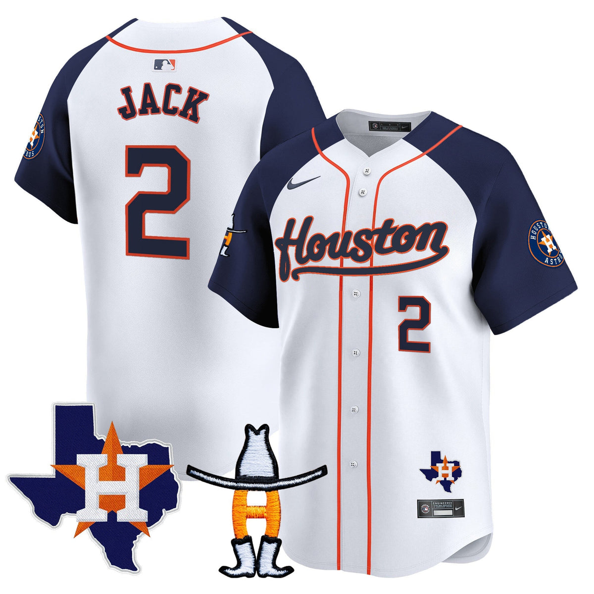 HAS Houston Rodeo Patch Vapor Premier Limited Jersey - All Stitched