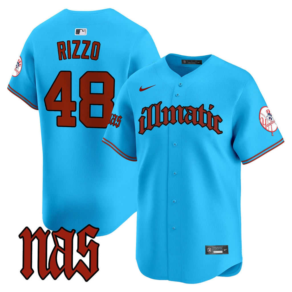NYY Nas Illmatic Vapor Premier Limited Jersey - All Stitched