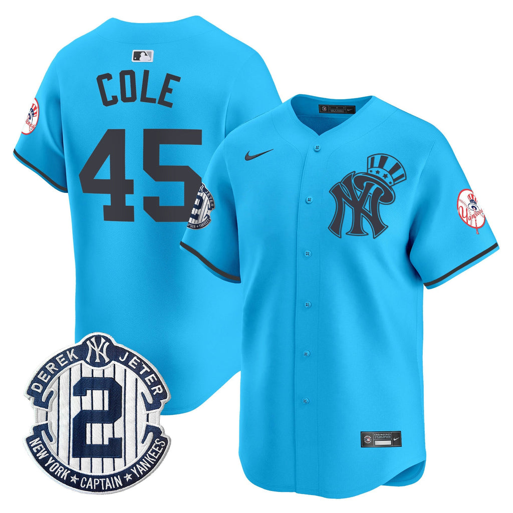 NYY Derek Jeter Patch Vapor Premier Limited Jersey V2 - All Stitched