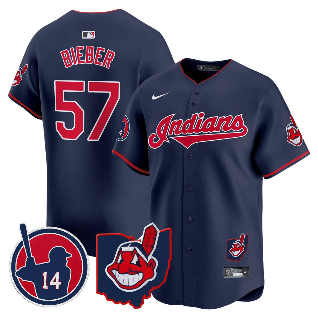 Cleveland Indians Larry Doby Patch Vapor Premier Limited Jersey - All Stitched