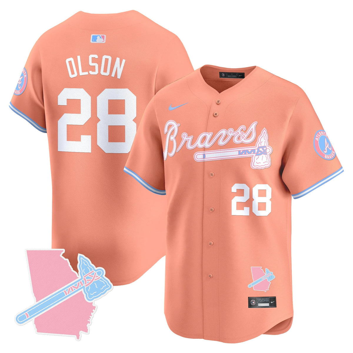 Unisex ATL Bubblegum Pink Vapor Premier Limited Jersey - All Stitched