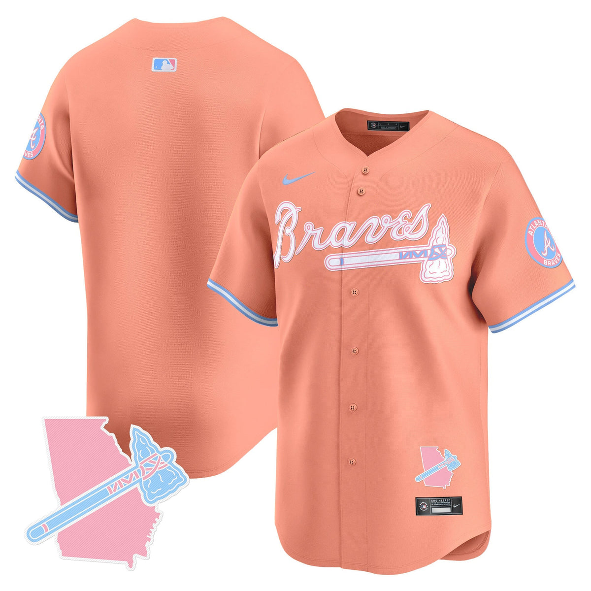 Unisex ATL Bubblegum Pink Vapor Premier Limited Jersey - All Stitched