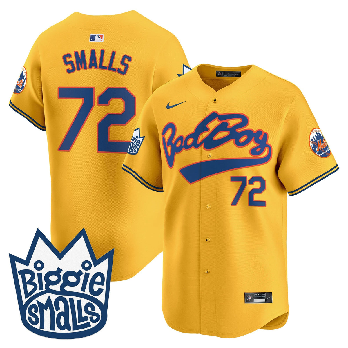 Mets Biggie Smalls Vapor Premier Limited Jersey - All Stitched