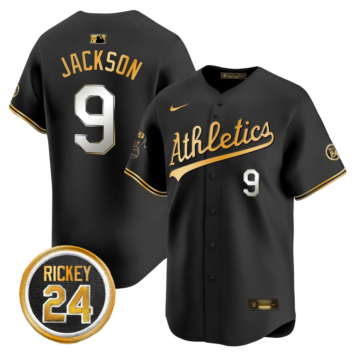 OAK Rickey Henderson Patch Vapor Premier Limited Jersey - All Stitched
