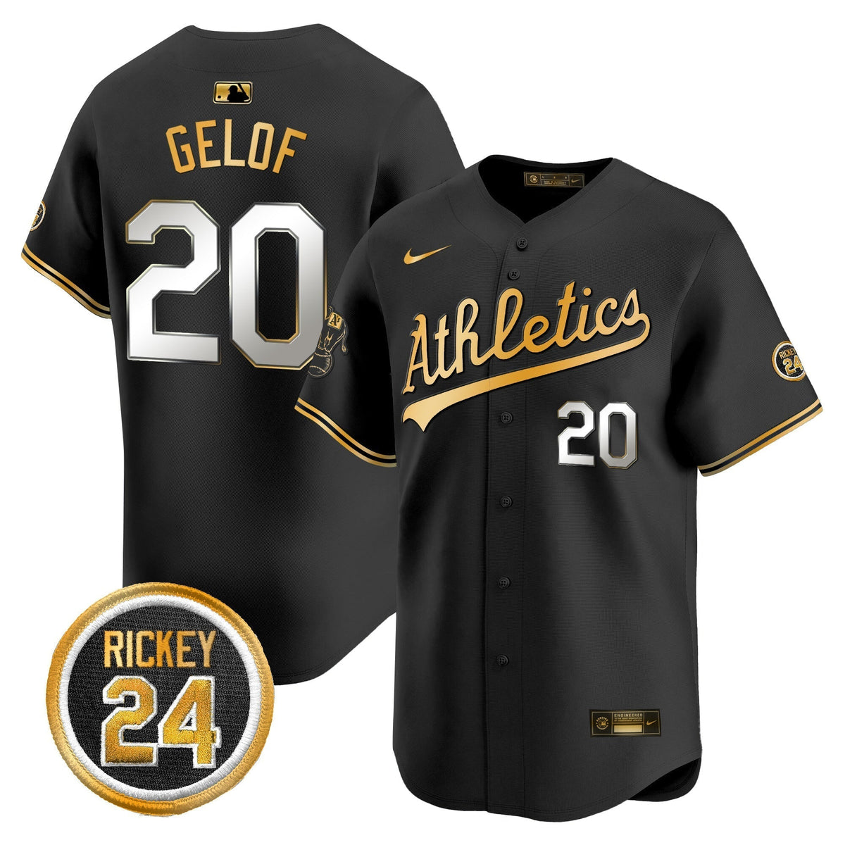 OAK Rickey Henderson Patch Vapor Premier Limited Jersey - All Stitched