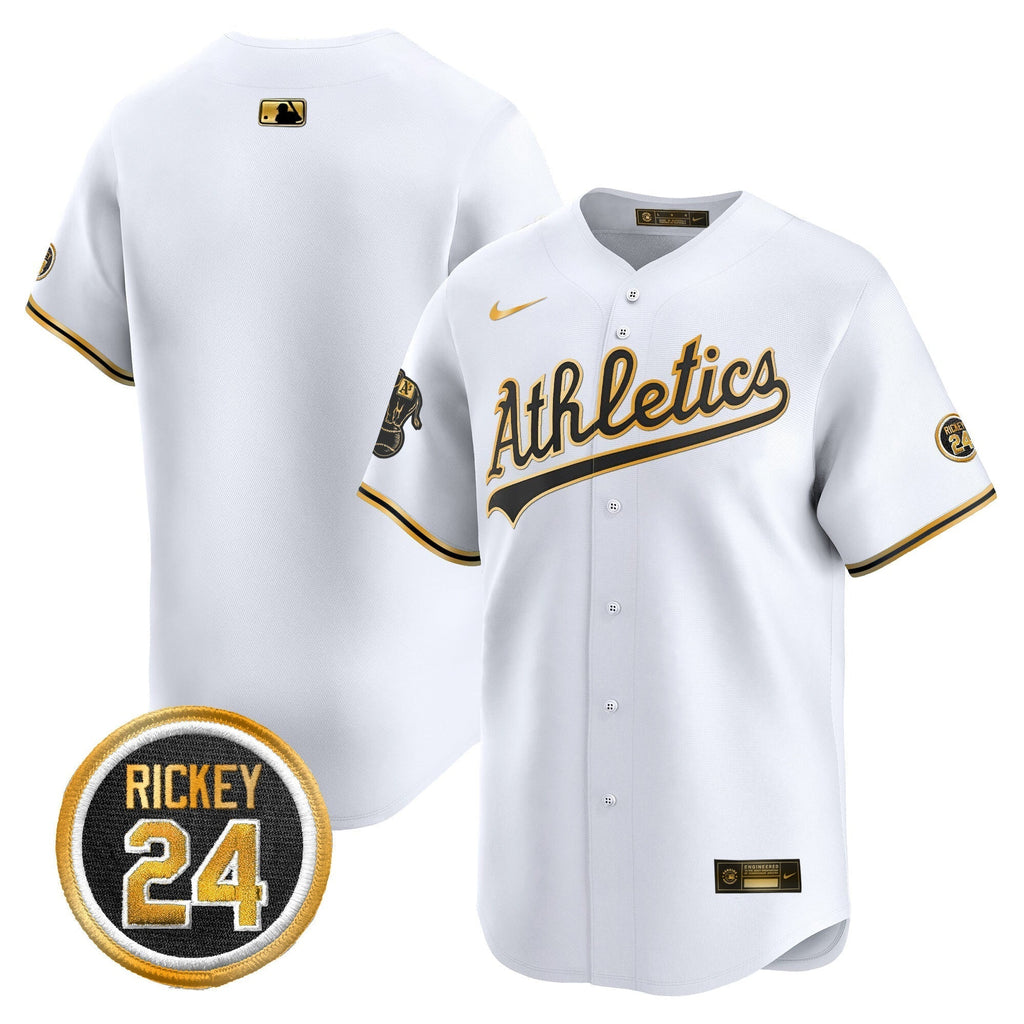 OAK Rickey Henderson Patch Vapor Premier Limited Jersey - All Stitched