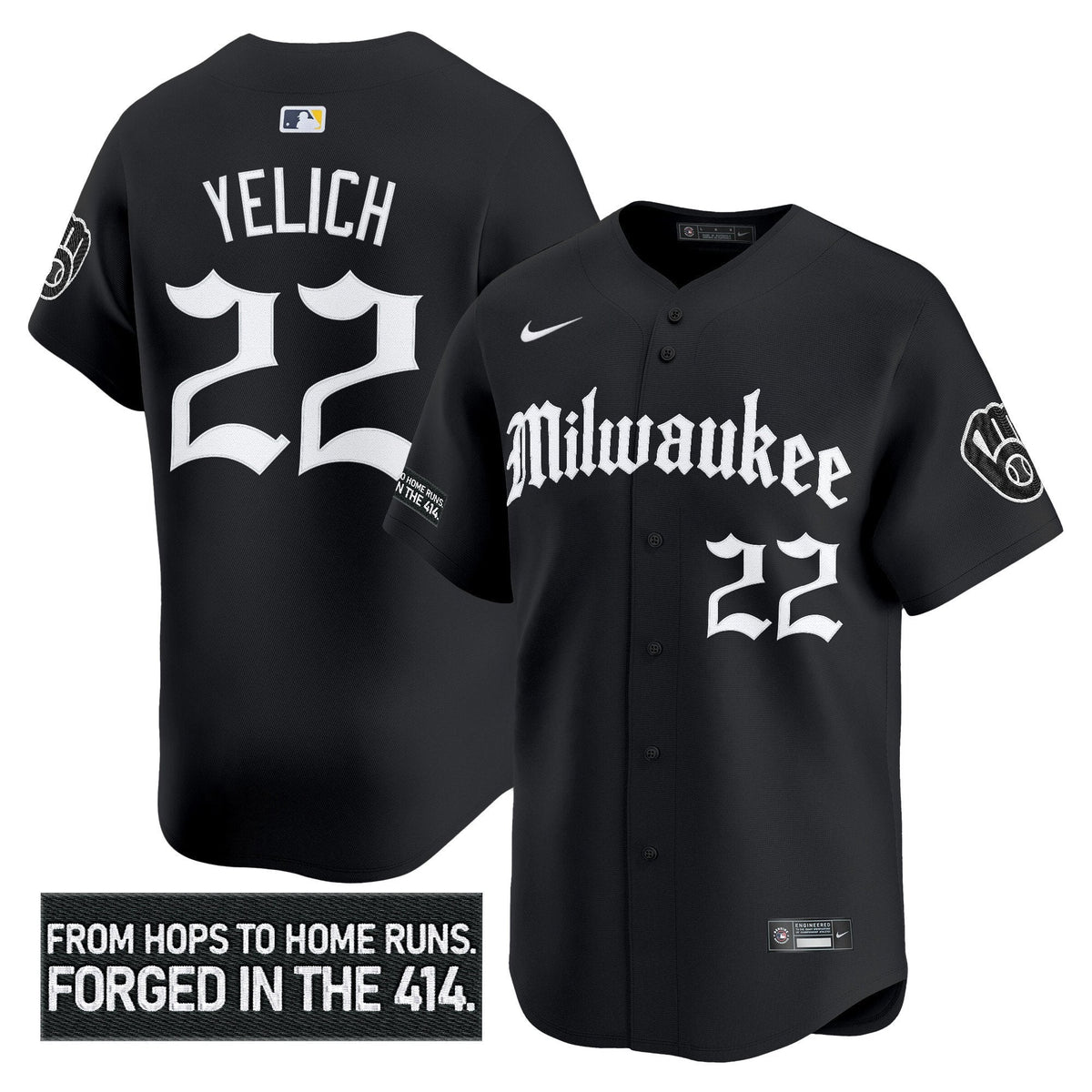 MIL 'Gothic 414 Shadows Edition' Vapor Premier Limited Jersey - All Stitched