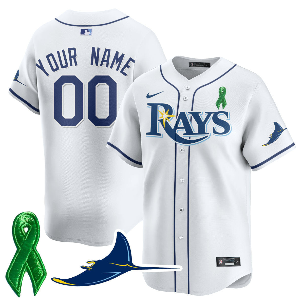 Tampa Bay Rays Mental Health Awareness Jersey - All Stitched