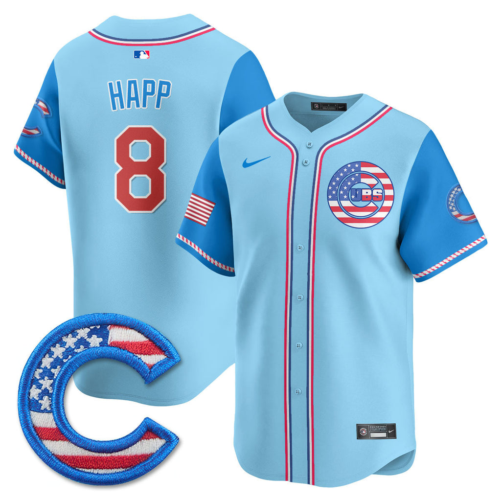 Men' Chicago Cubs 2025 Fourth of July Jersey - All Stitched