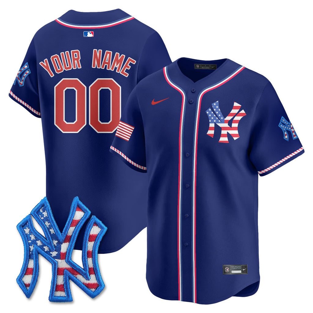 Men's New York Yankees 2025 Fourth of July Jersey - All Stitched