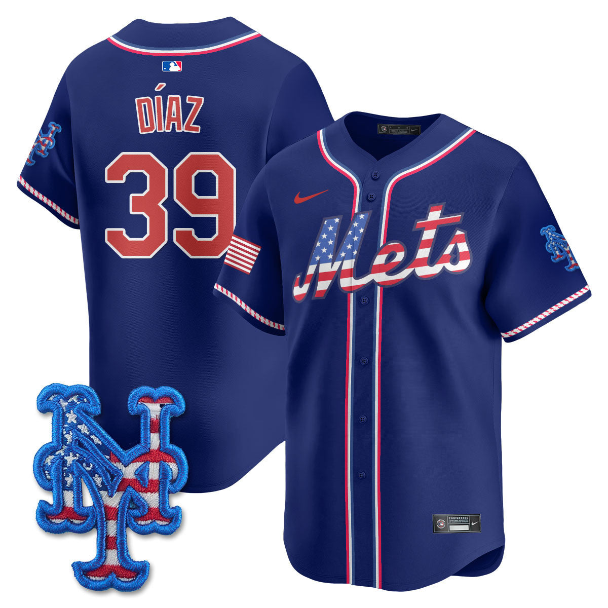 Men's New York Mets 2025 Fourth of July Jersey - All Stitched