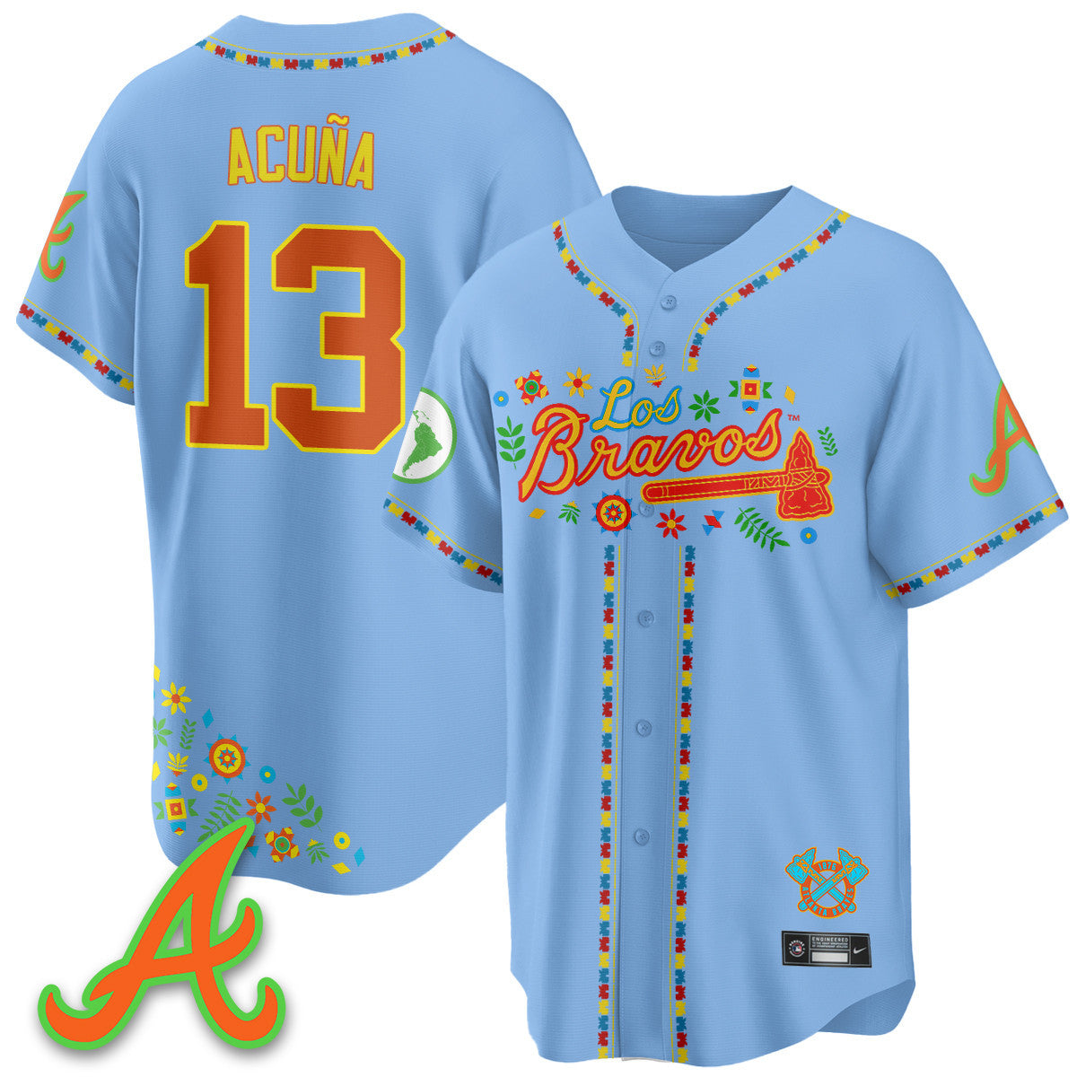 Men's Atlanta Braves 2025 "Los Bravos" Jersey - All Stitched