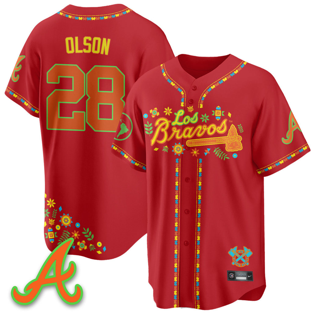 Men's Atlanta Braves 2025 "Los Bravos" Jersey - All Stitched