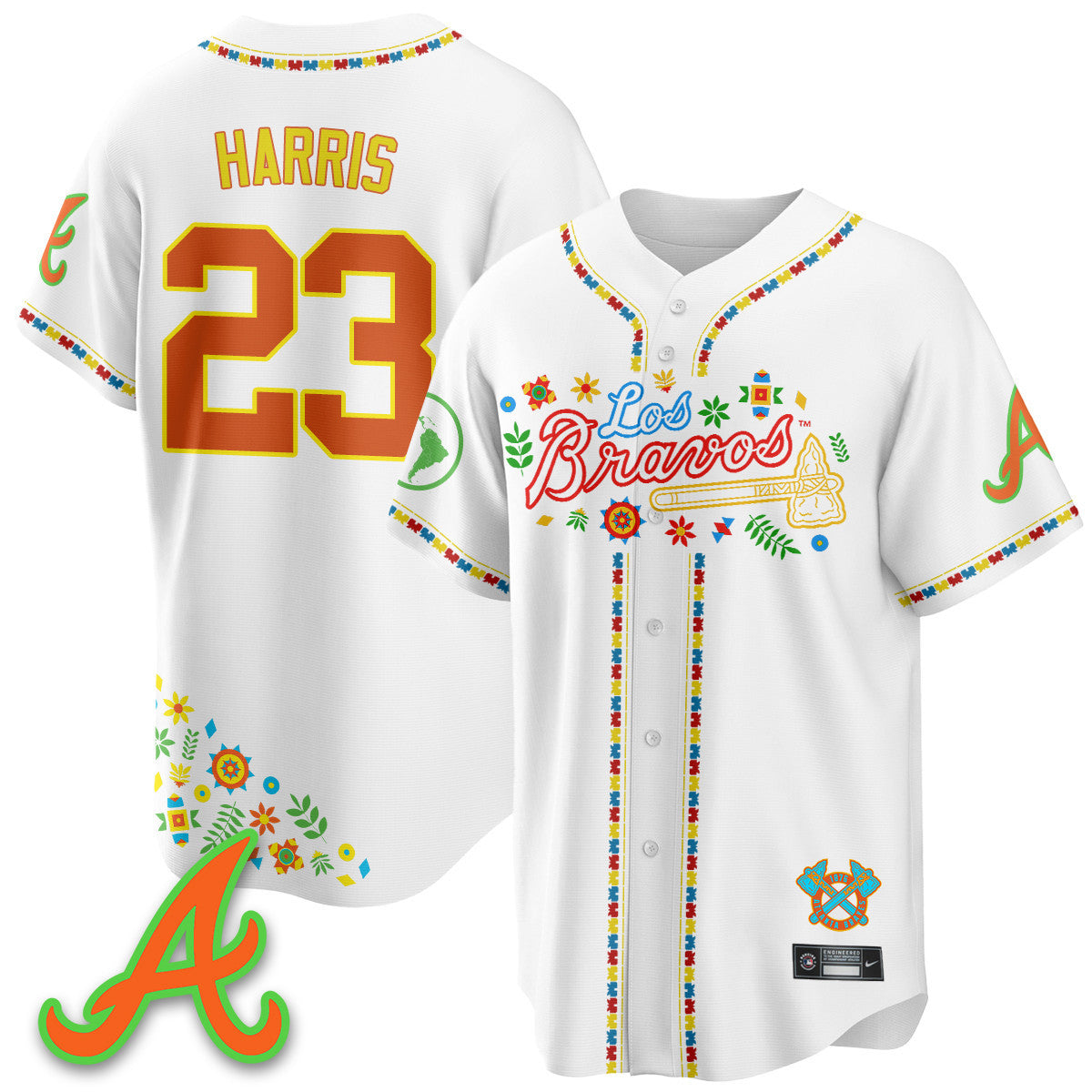 Atlanta Braves 2025 "Los Bravos" Jersey - All Stitched