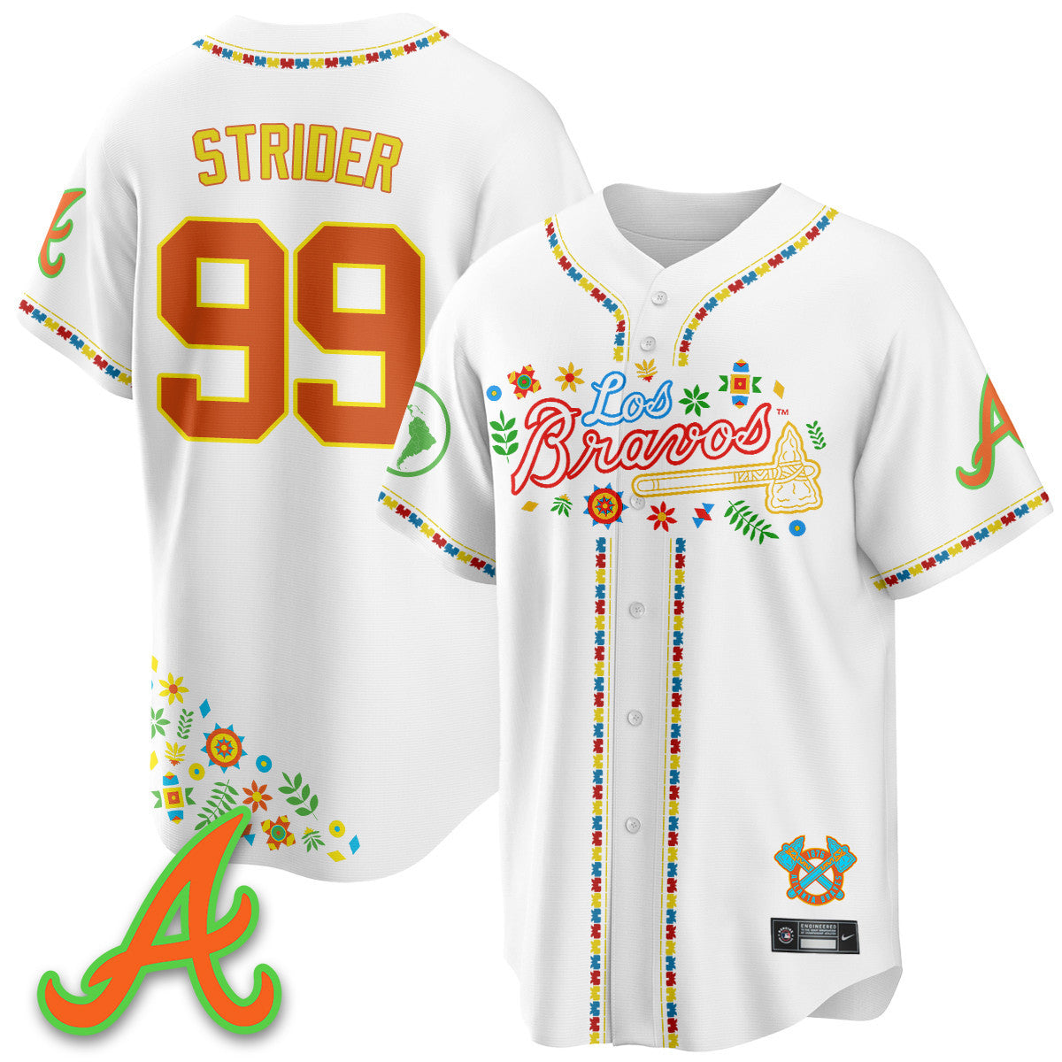 Atlanta Braves 2025 "Los Bravos" Jersey - All Stitched