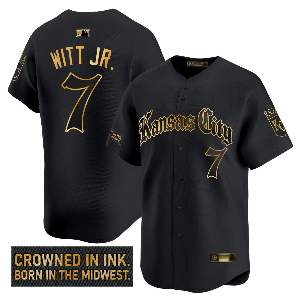 KC 'Gothic Crown Edition' Gold Vapor Premier Limited Jersey - Stitched