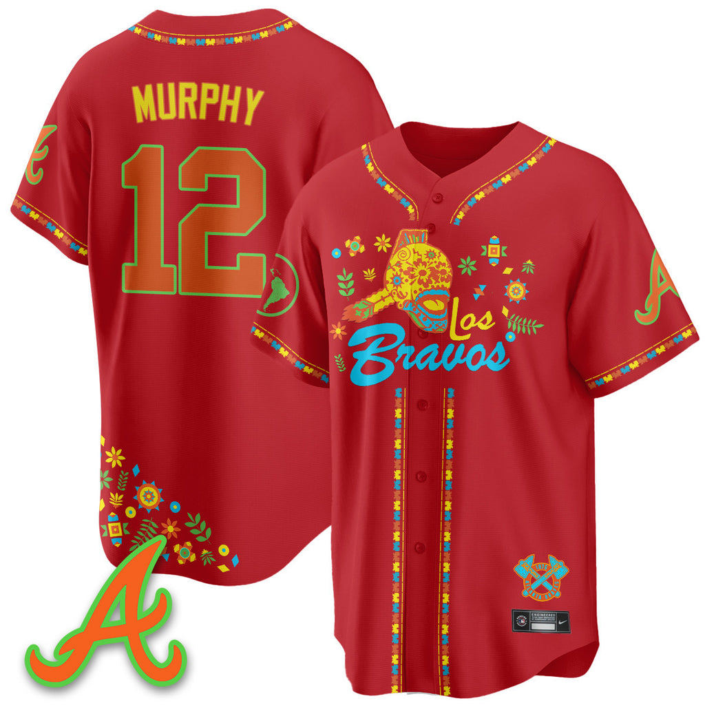 Men's Atlanta Braves 2025 "Los Bravos" Jersey V2 - All Stitched