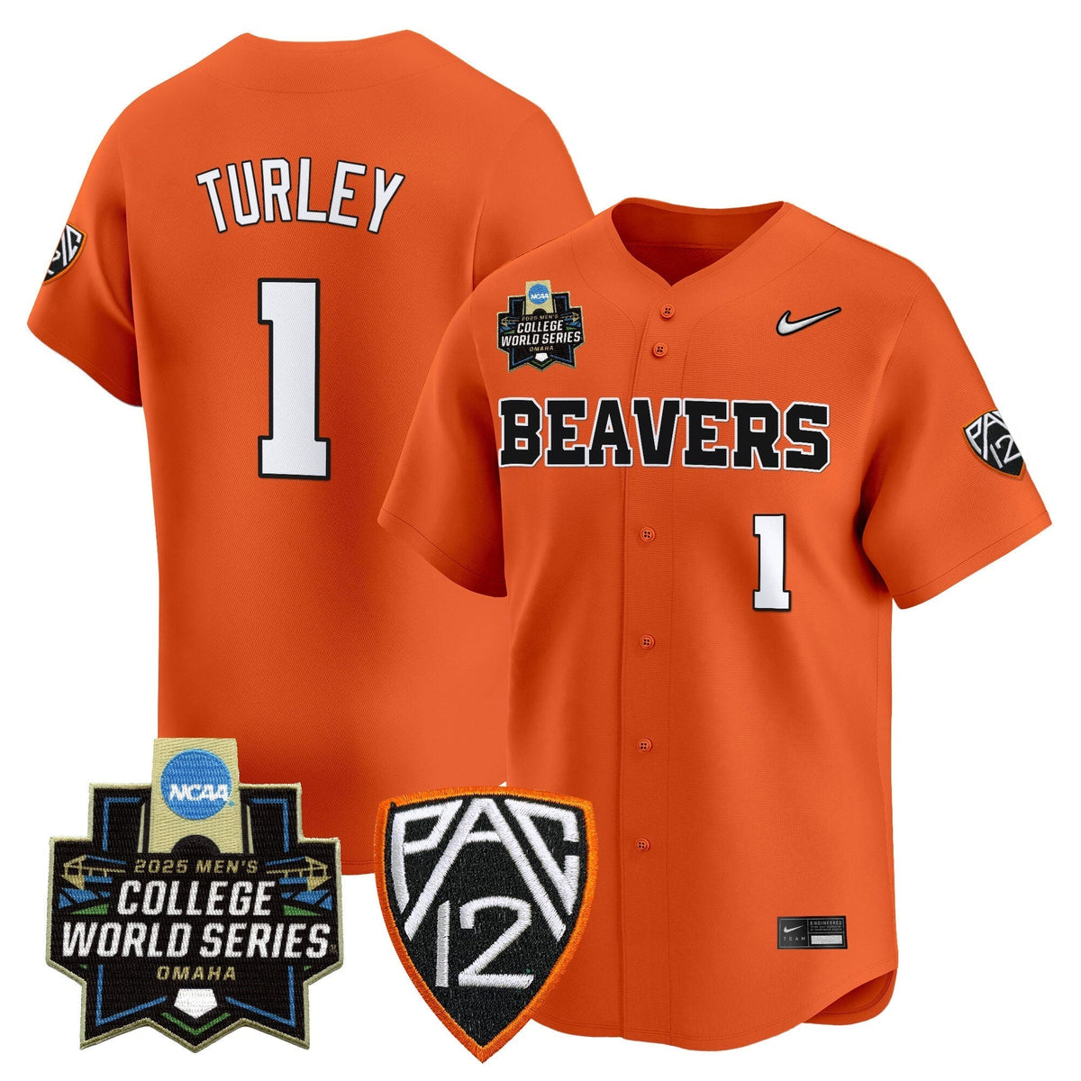 Oregon State Beavers 2025 World Series Vapor Premier Limited Jersey - All Stitched
