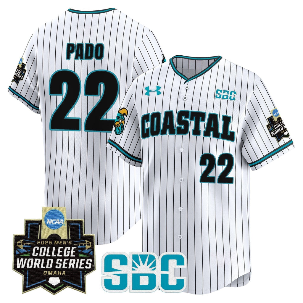 Coastal Carolina Chanticleers 2025 World Series Vapor Premier Limited Jersey - All Stitched