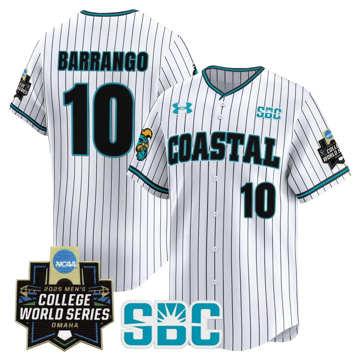 Coastal Carolina Chanticleers 2025 World Series Vapor Premier Limited Jersey - All Stitched