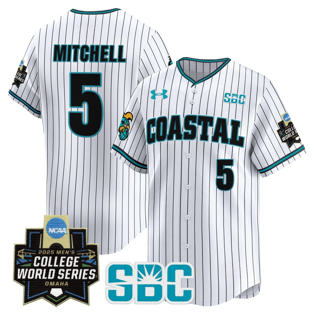Coastal Carolina Chanticleers 2025 World Series Vapor Premier Limited Jersey - All Stitched