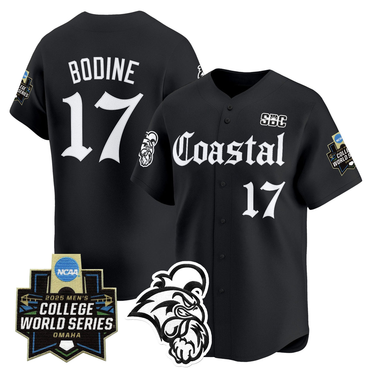 Coastal Carolina Chanticleers 2025 World Series 'Gothic Coastline Edition' Vapor Premier Limited Jersey - All Stitched