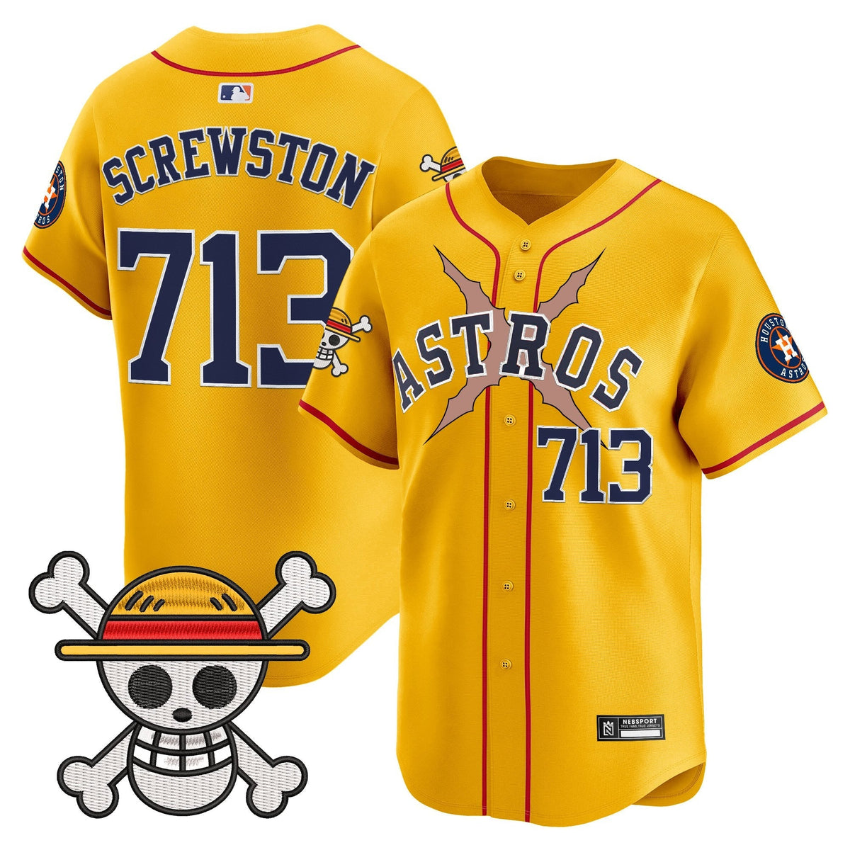 HOU x One Piece 2025 Vapor Premier Limited Jersey - All Stitched