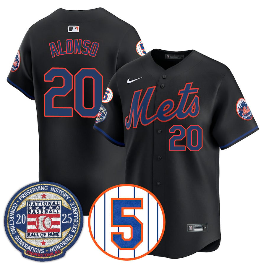 NYM Number Retirement & Hall of Fame Gold Jersey - All Stitched