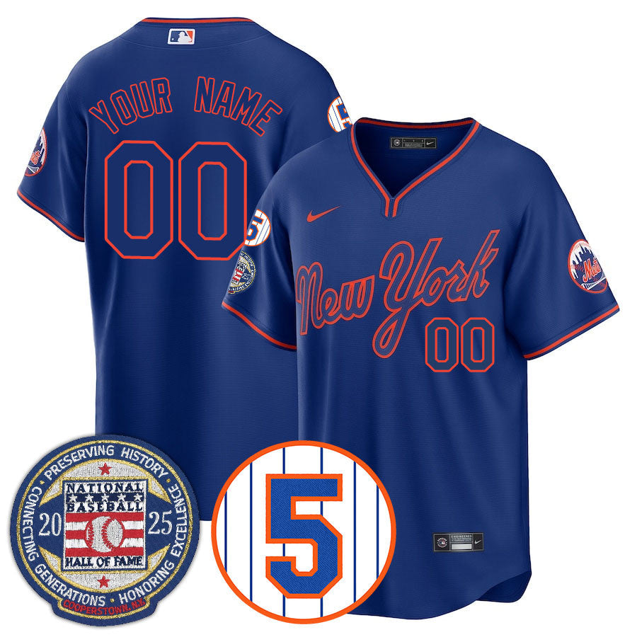 NYM Number Retirement & Hall of Fame Gold Jersey - All Stitched