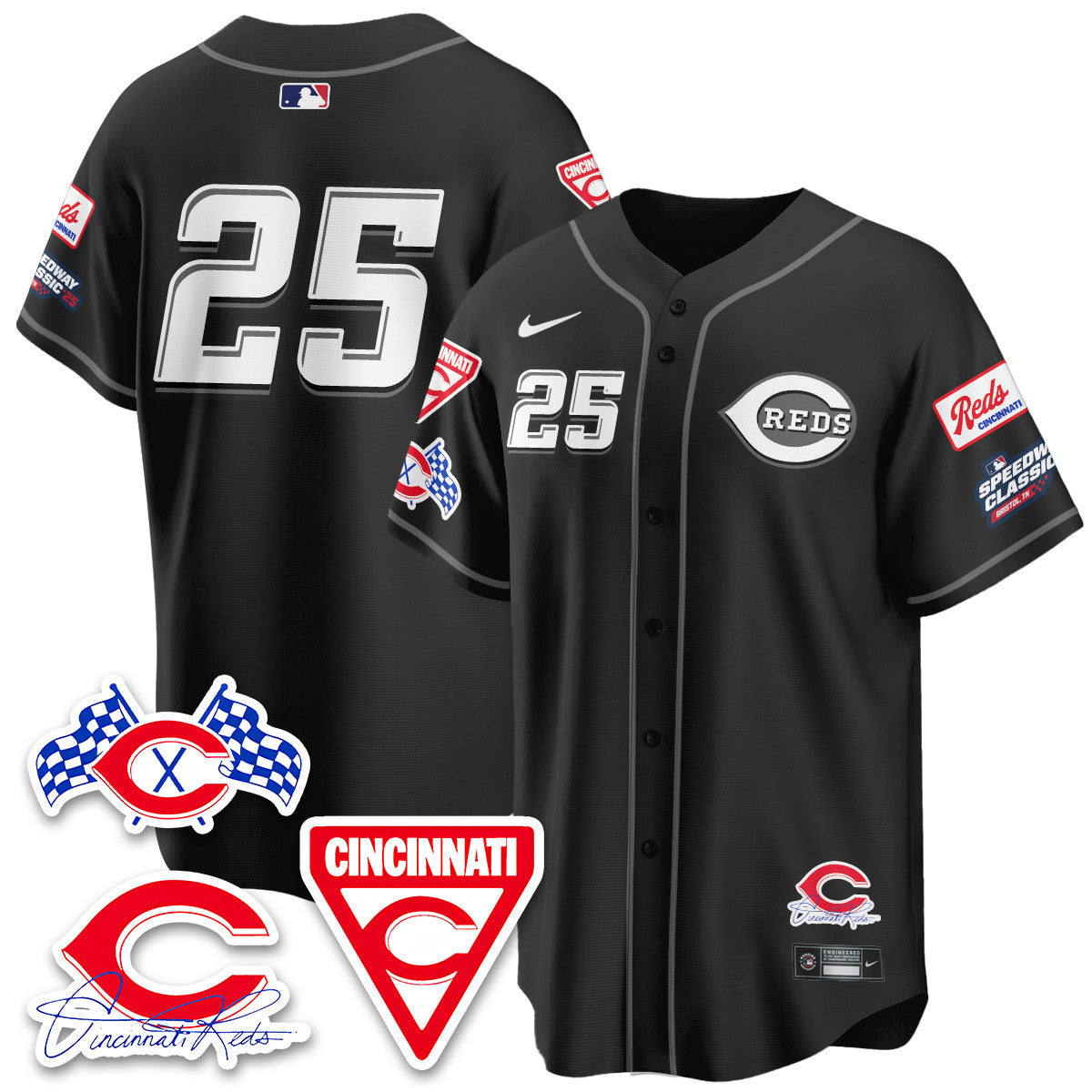 Men's Cincinnati Reds 2025 Speedway Limited Jersey V1 - All Stitched