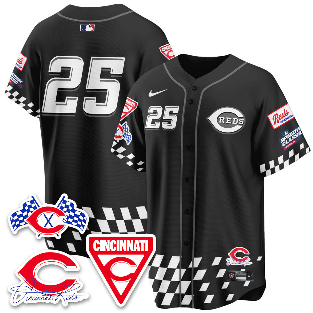 Men's Cincinnati Reds 2025 Speedway Limited Jersey V2 - All Stitched