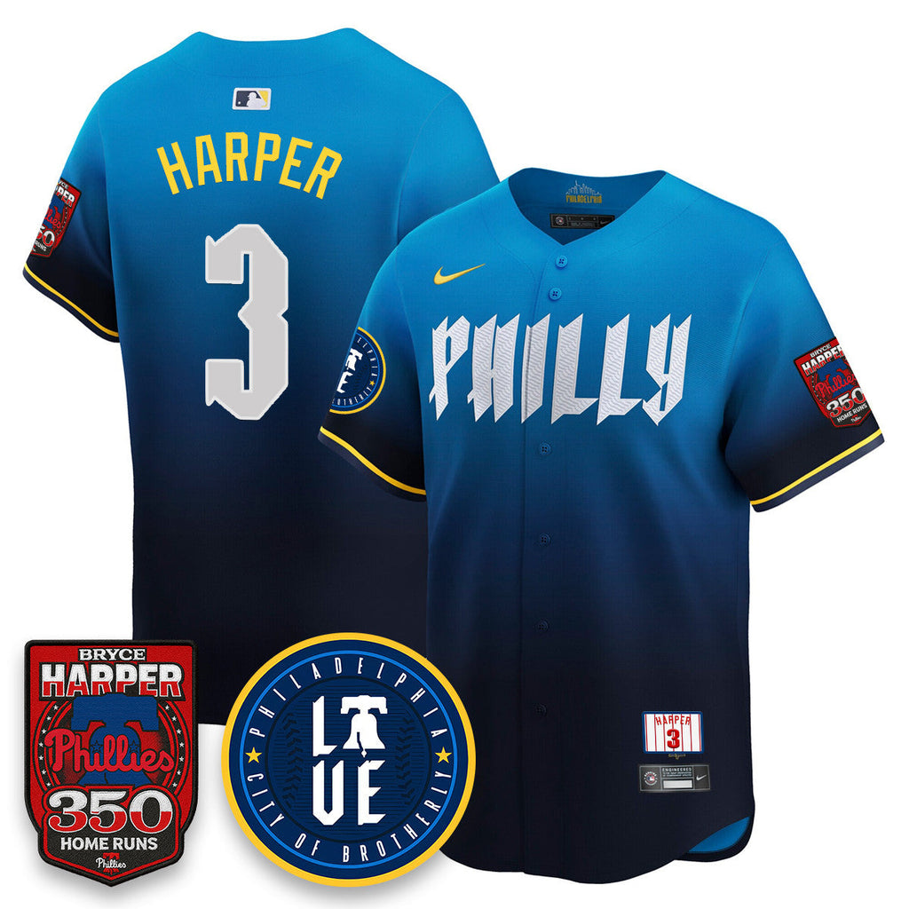 Bryce Harper PHI 350 Home Runs Men Jersey - All Stitched