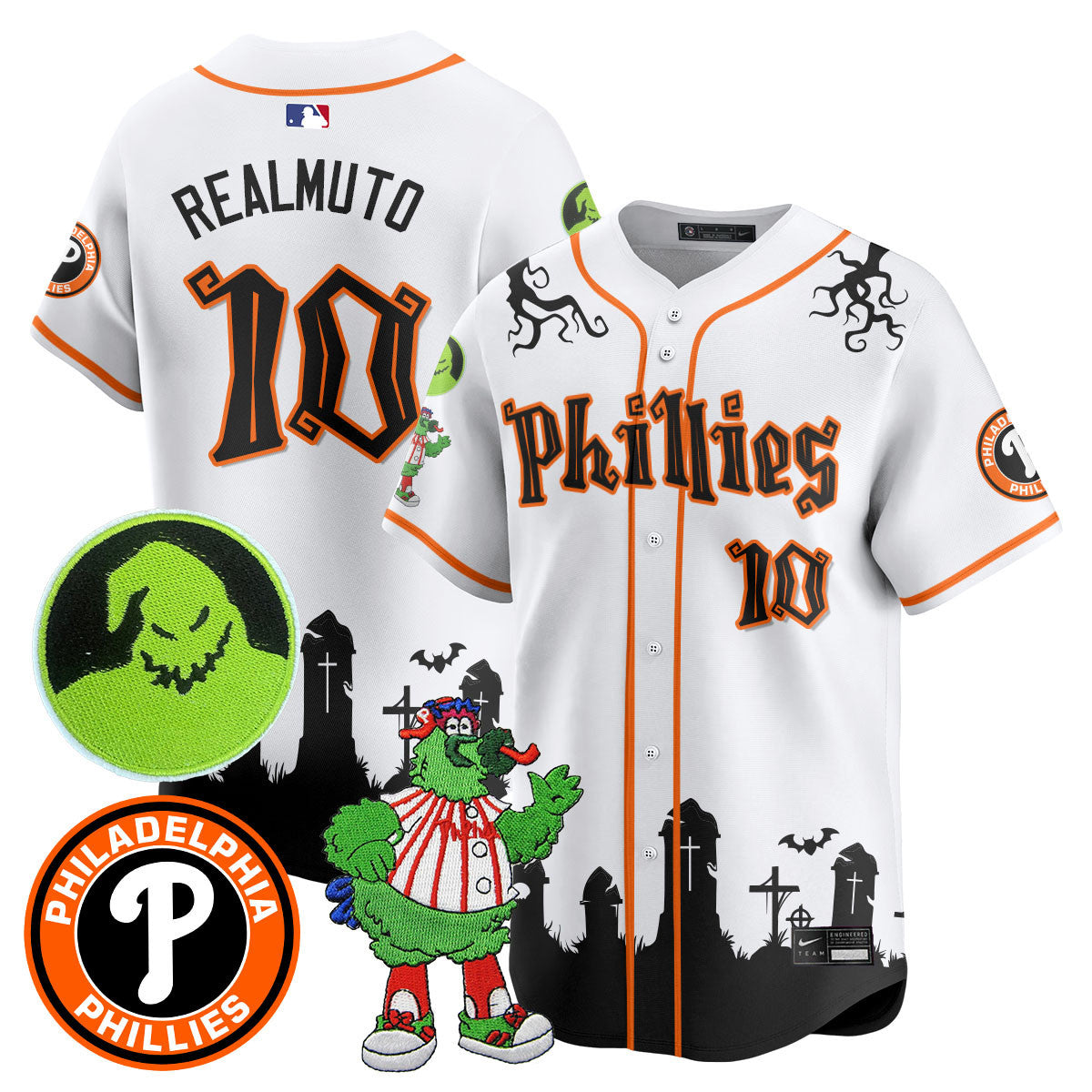 Men's Philadelphia Phillies Oogie Boogie & Phanatic Premier Limited Jersey - All Stitched