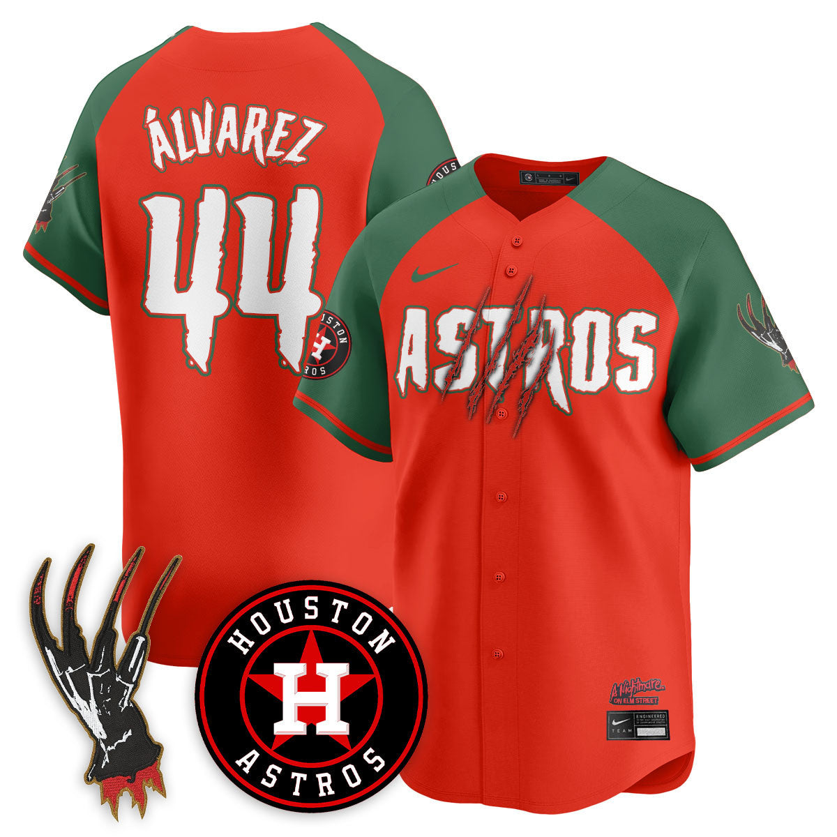 Men's Houston Astros "A Nightmare on Elm Street" Jersey - Stitched