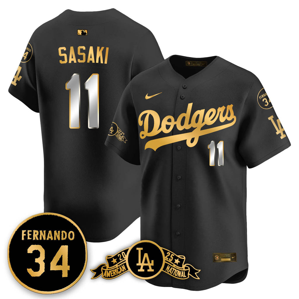 LAD 2025 National League Champions Jersey - All Stitched