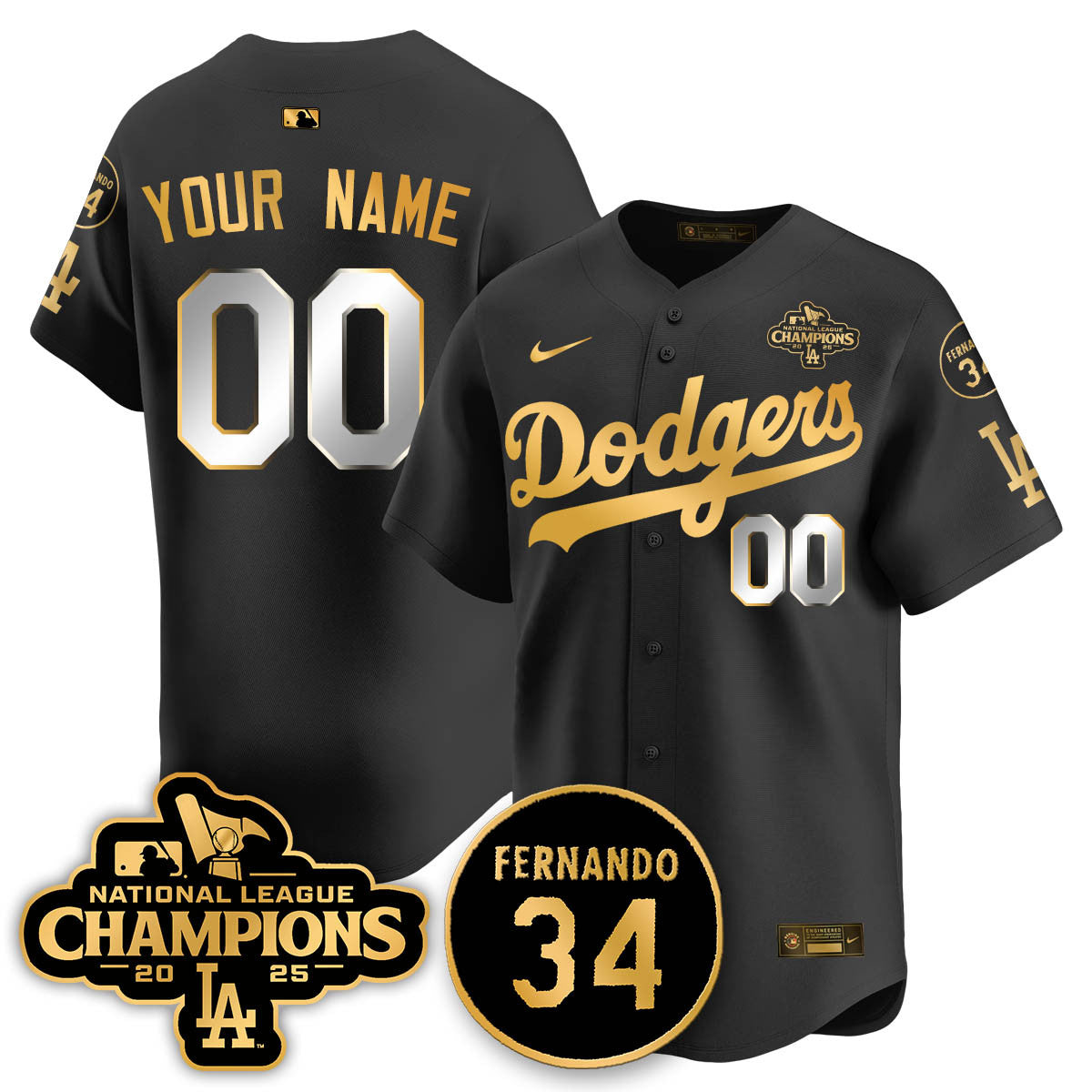 LAD 2025 NL Champions Jersey - All Stitched