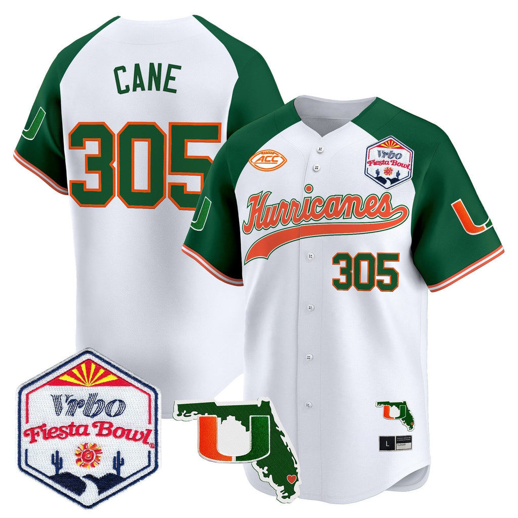 MIA 2026 The Fiesta Bowl & Florida Patch Vapor Baseball Jersey - All Stitched