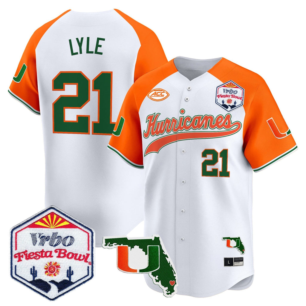 MIA 2026 The Fiesta Bowl & Florida Patch Vapor Baseball Jersey - All Stitched