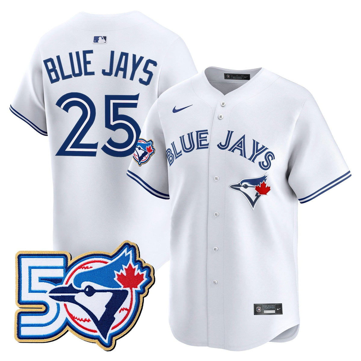 TOR 50 Seasons Patch Vapor Premier Limited Jersey - All Stitched