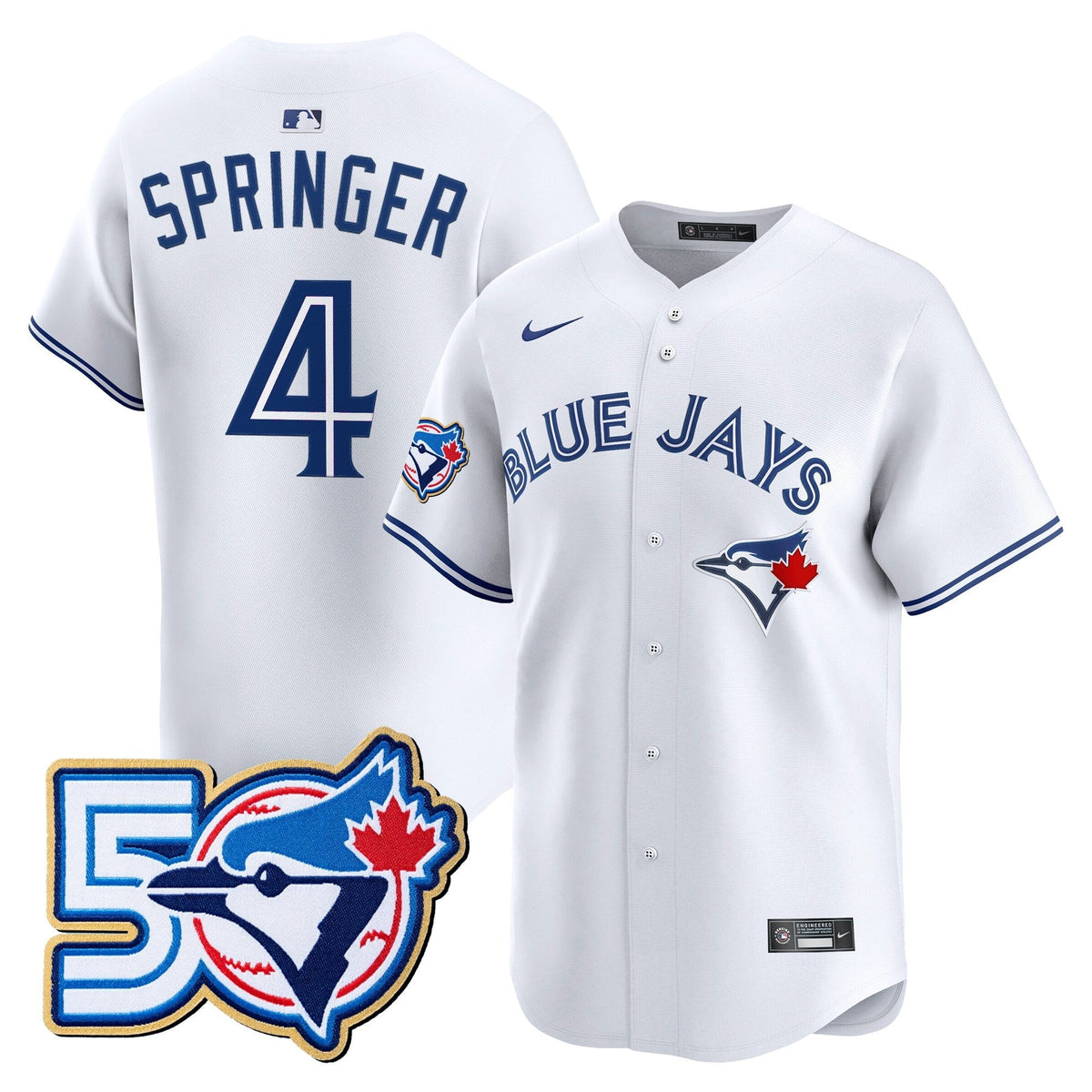 TOR 50 Seasons Patch Vapor Premier Limited Jersey - All Stitched