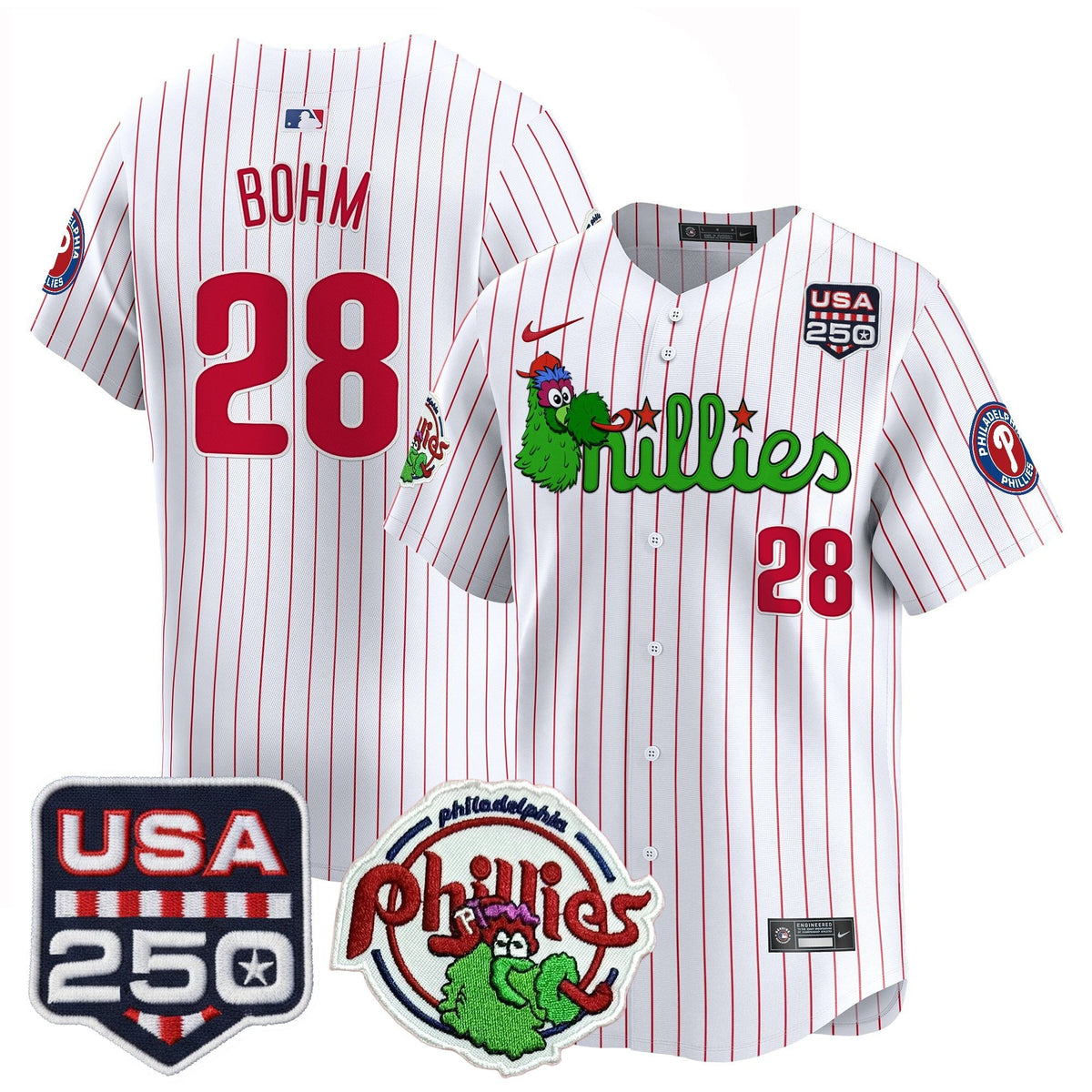 PHI Phanatic & 250America Patch Vapor Premier Limited Jersey - All Stitched