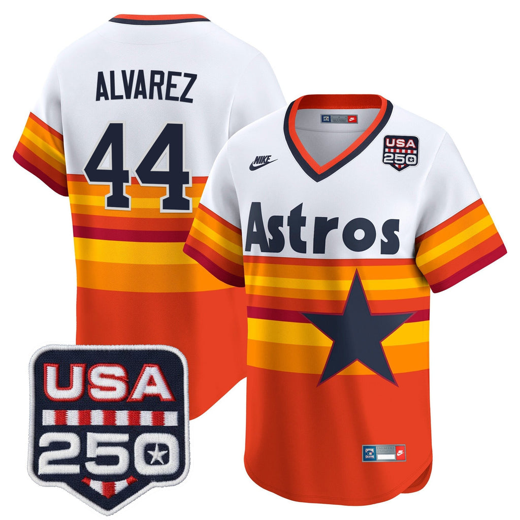 Menâs HOU 250America Patch Vapor Premier Limited Jersey - All Stitched