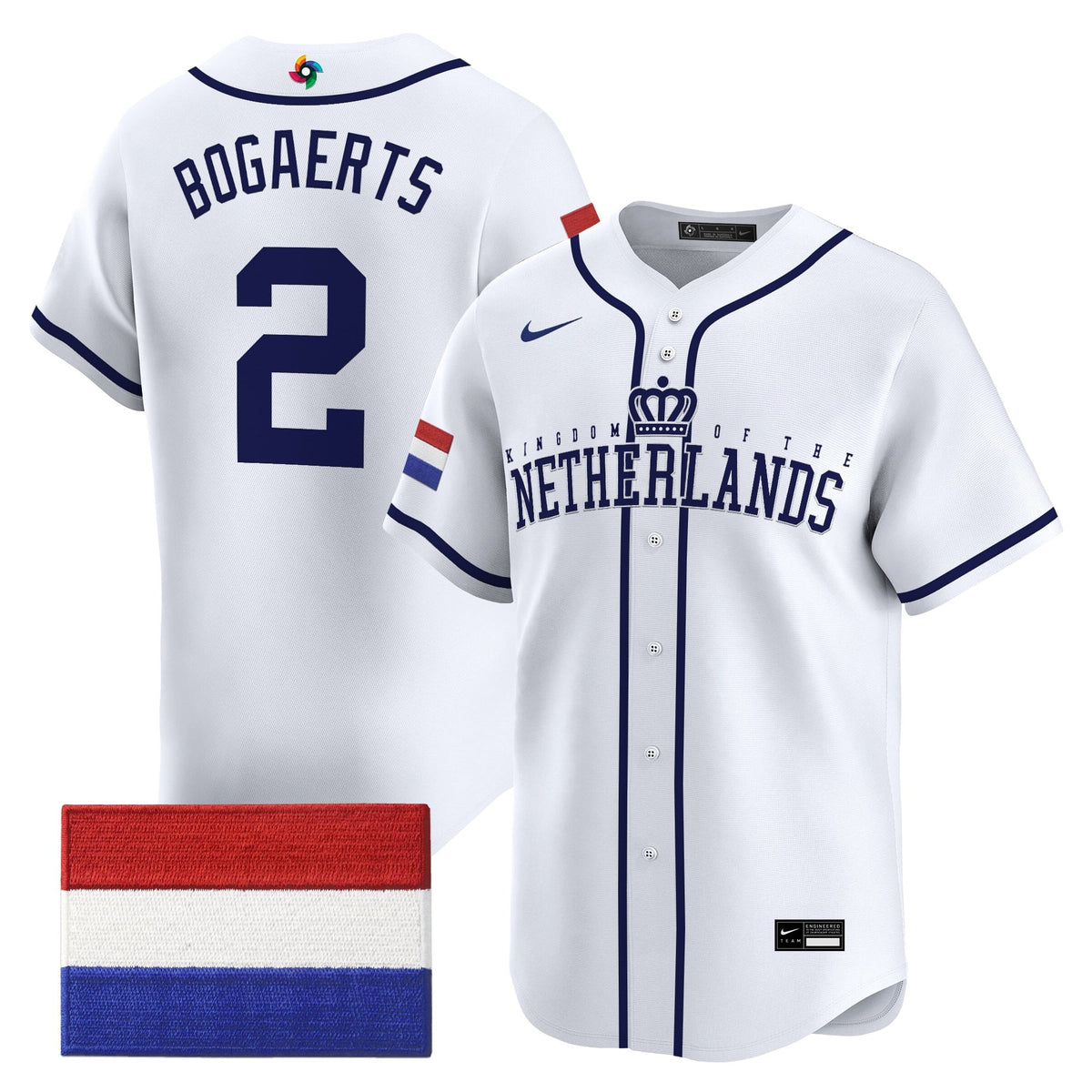 Team Netherlands 2026 World Baseball Classic Vapor Premier Jersey - All Stitched