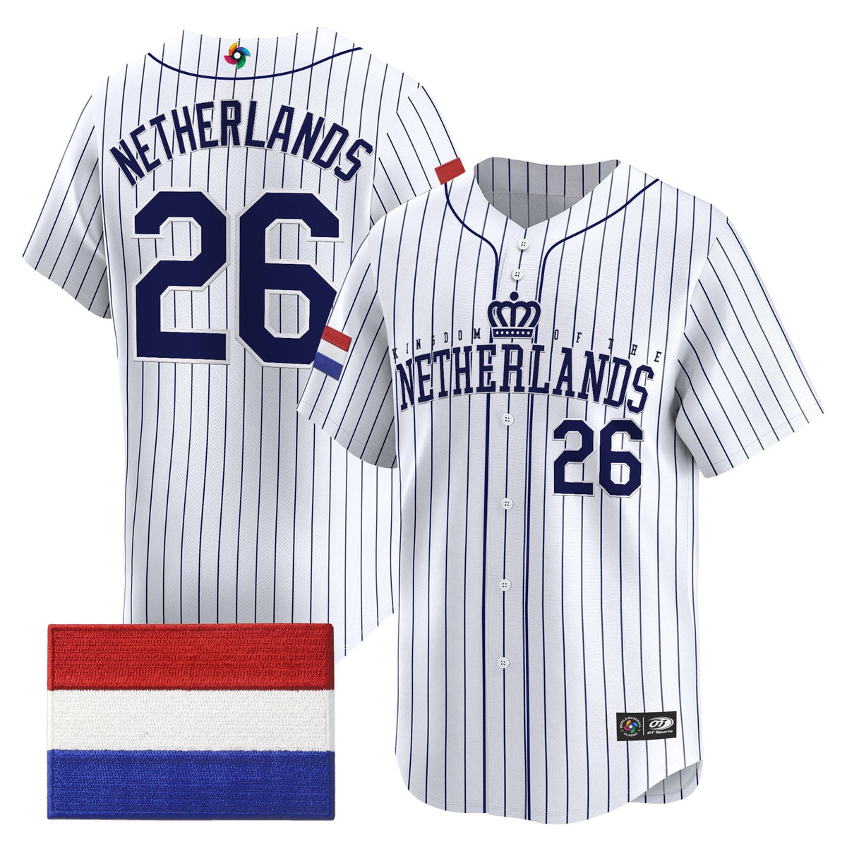 Team Netherlands 2026 World Baseball Classic Vapor Premier Jersey - All Stitched