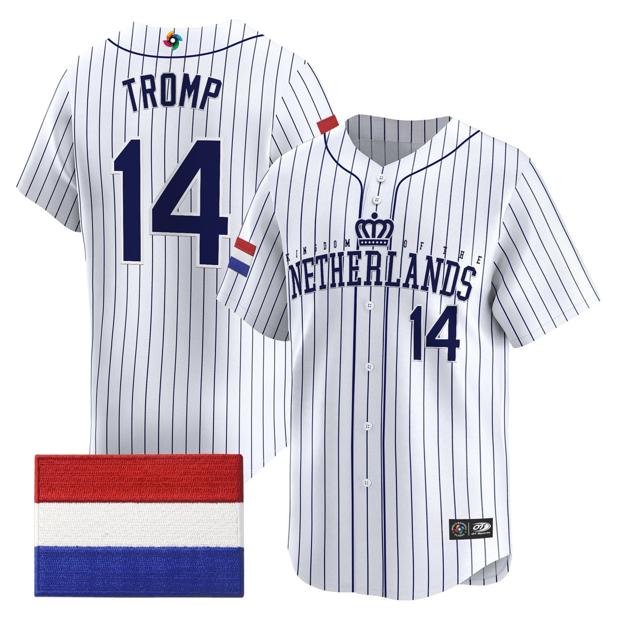 Team Netherlands 2026 World Baseball Classic Vapor Premier Jersey - All Stitched