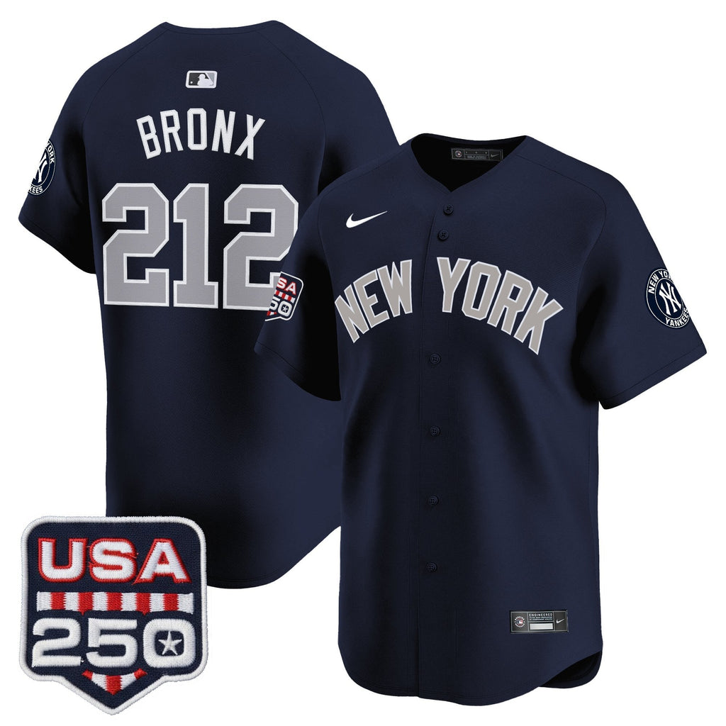 NYY 250America Patch Vapor Premier Limited Jersey - All Stitched