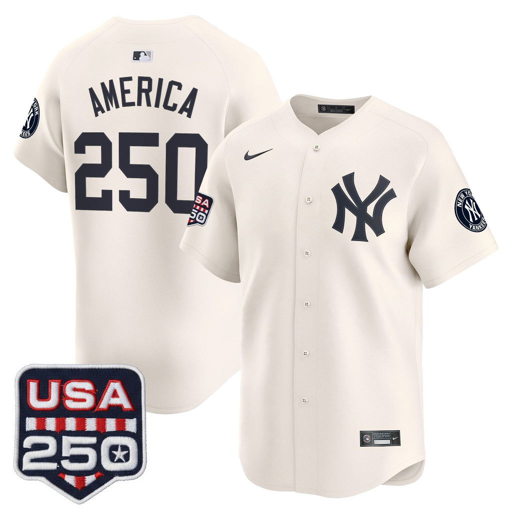 NYY 250America Patch Vapor Premier Limited Jersey - All Stitched