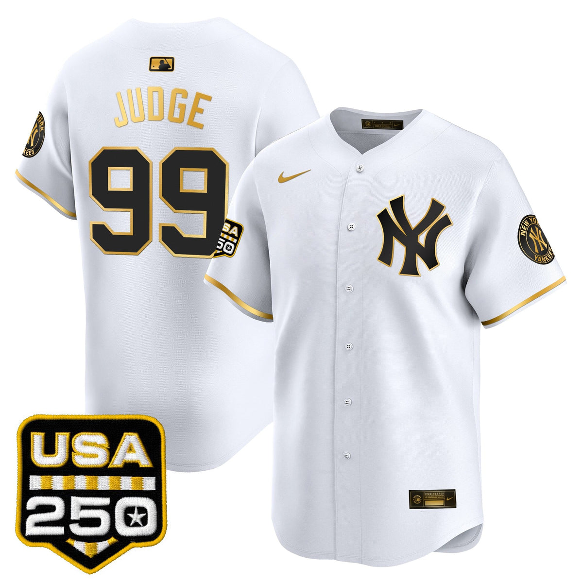 NYY 250America Patch Vapor Premier Limited Jersey - All Stitched